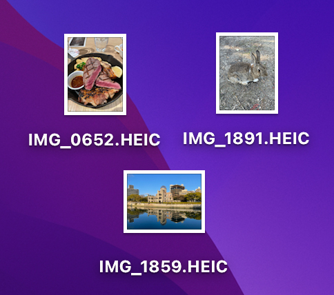HEIF形式の画像例